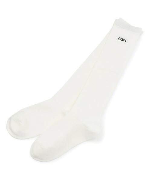 Lovetoxic / ラブトキシック ソックス | LTXC刺しゅうリブハイソックス（オフ ホワイト）