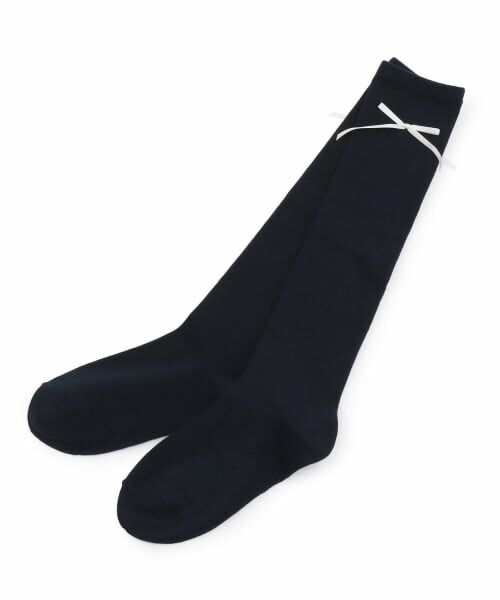 Lovetoxic / ラブトキシック ソックス | リボンハイソックス（紺）