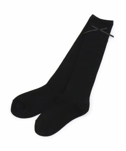 Lovetoxic / ラブトキシック ソックス | リボンハイソックス（黒）