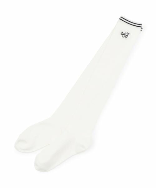 Lovetoxic / ラブトキシック ソックス | ラインリブニーハイソックス（オフ ホワイト）