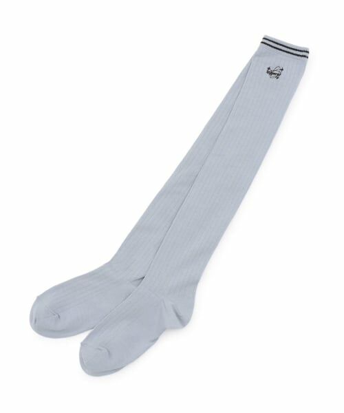 Lovetoxic / ラブトキシック ソックス | ラインリブニーハイソックス（サックス）