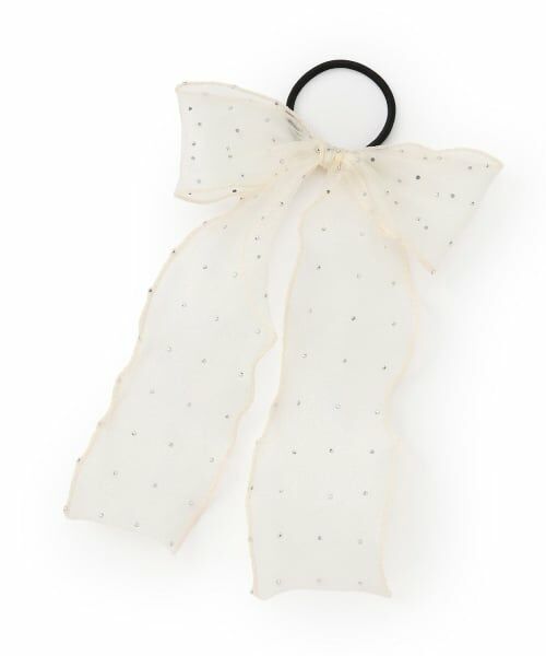 Lovetoxic / ラブトキシック ヘアゴム・シュシュ | キラキラリボンゴム（アイボリー）