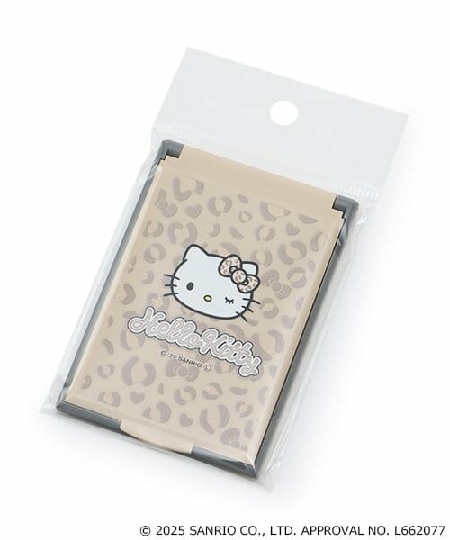 Lovetoxic / ラブトキシック その他小物 | 【ハローキティ】 ヒョウ柄ミニミラー（ベージュ）