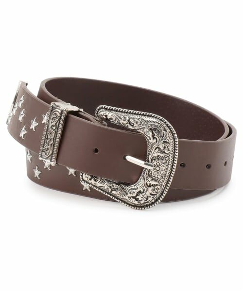 Lovetoxic / ラブトキシック ベルト・サスペンダー | ウエスタンスタッズベルト（茶）