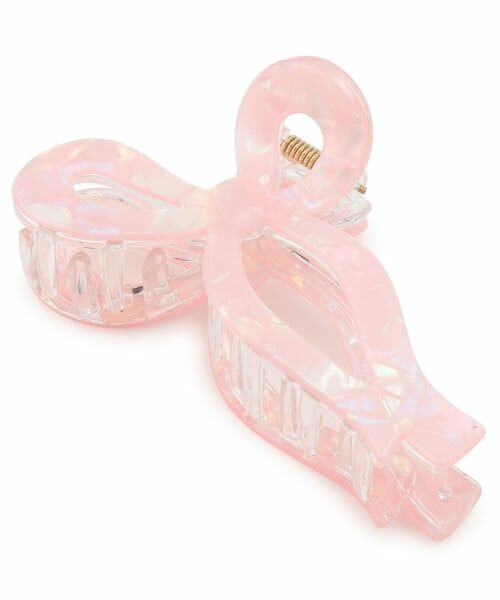 Lovetoxic / ラブトキシック ヘアピン | リボンバンスクリップ（ライト ピンク）