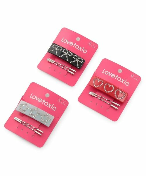 Lovetoxic / ラブトキシック ヘアピン | ラインストーンヘアクリップ | 詳細3