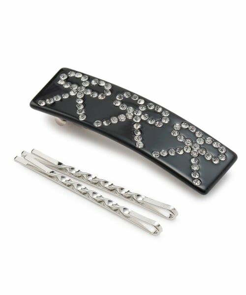 Lovetoxic / ラブトキシック ヘアピン | ラインストーンヘアクリップ（黒）