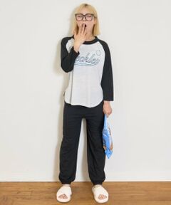 Lovetoxic / ラブトキシック ルームウェア | 【ルームウェア/パジャマ】ロゴラグラン長袖Tシャツ＆パンツセット