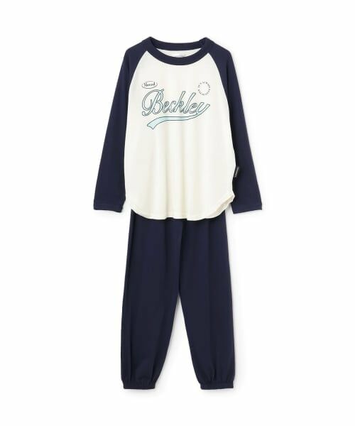 Lovetoxic / ラブトキシック ルームウェア | 【ルームウェア/パジャマ】ロゴラグラン長袖Tシャツ＆パンツセット（紺）