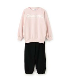 Lovetoxic / ラブトキシック ルームウェア | 【ルームウェア/パジャマ】裏起毛サガラロゴ長袖トップス＆パンツセット