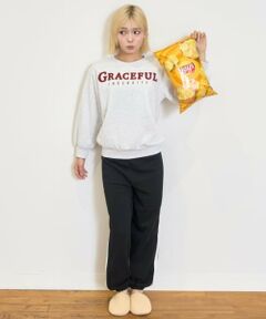 Lovetoxic / ラブトキシック ルームウェア | 【ルームウェア/パジャマ】裏起毛サガラロゴ長袖トップス＆パンツセット