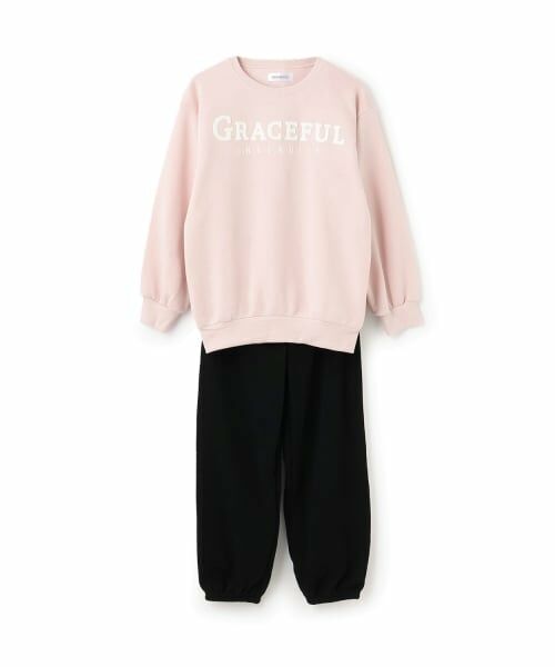 Lovetoxic / ラブトキシック ルームウェア | 【ルームウェア/パジャマ】裏起毛サガラロゴ長袖トップス＆パンツセット（ピンク）
