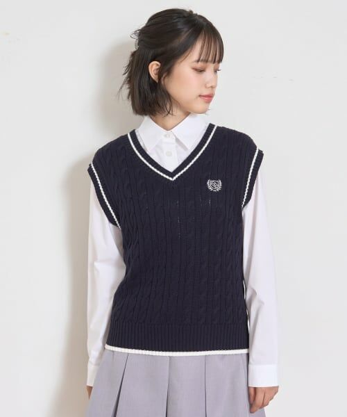 Lovetoxic / ラブトキシック ダウンジャケット・ベスト | 【卒服・セレモニー】【洗える】スクールニットベスト | 詳細3