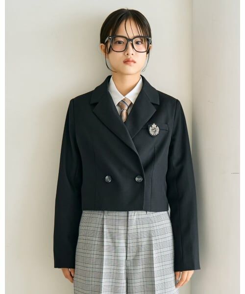 Lovetoxic / ラブトキシック テーラードジャケット | 【卒服・セレモニー】エンブレムつきボレロジャケット（黒）