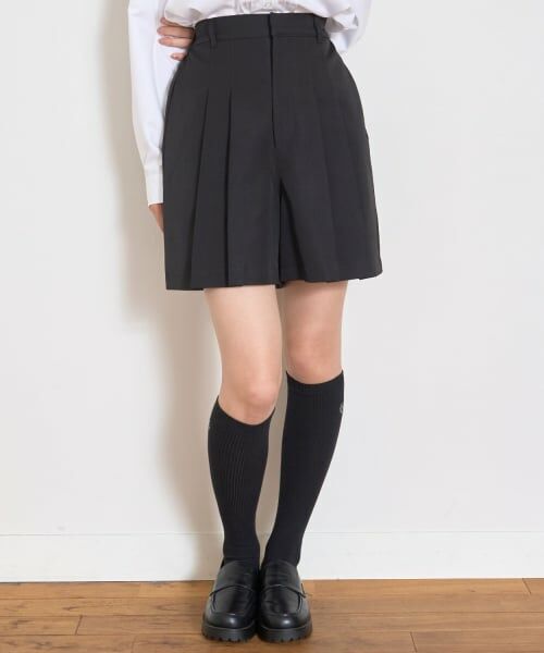 Lovetoxic / ラブトキシック スラックス・ドレスパンツ | プリーツキュロット（黒）