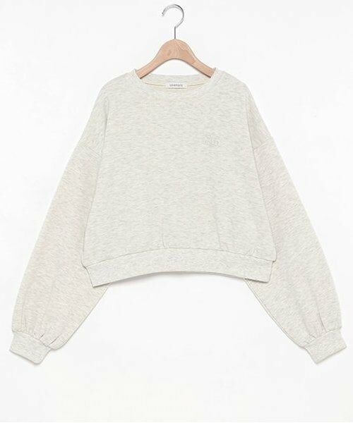 Lovetoxic / ラブトキシック スウェット | ボリュームスリーブスウェット（シロ杢）
