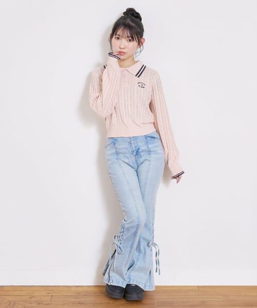 Lovetoxic / ラブトキシック その他パンツ | レースアップフレアデニムパンツ | 詳細2