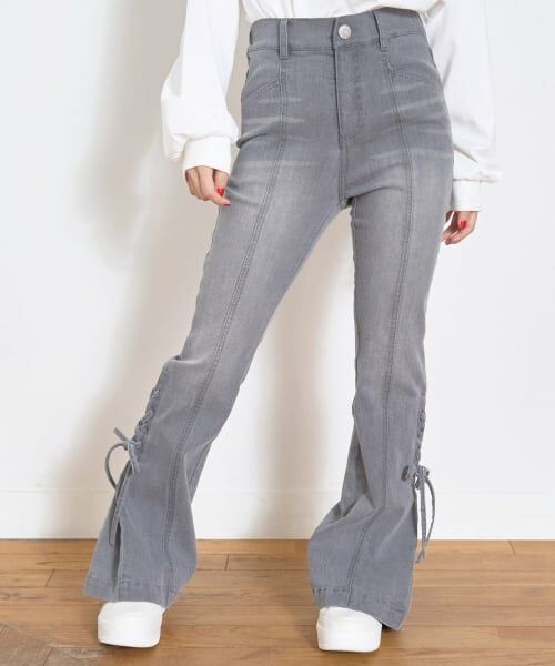 Lovetoxic / ラブトキシック その他パンツ | レースアップフレアデニムパンツ | 詳細5