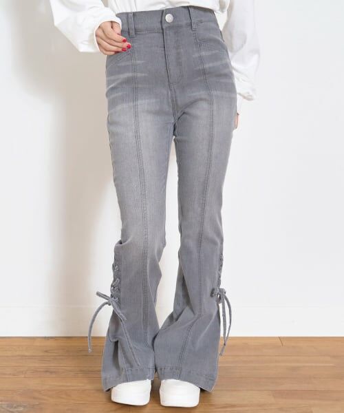 Lovetoxic / ラブトキシック その他パンツ | レースアップフレアデニムパンツ | 詳細6