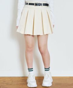 Lovetoxic / ラブトキシック ショート・ハーフ・半端丈パンツ | 【イージーケア】ベルトつきプリーツスカート