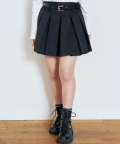 Lovetoxic / ラブトキシック ショート・ハーフ・半端丈パンツ | 【イージーケア】ベルトつきプリーツスカート