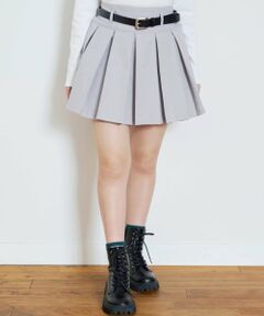 Lovetoxic / ラブトキシック ショート・ハーフ・半端丈パンツ | 【イージーケア】ベルトつきプリーツスカート