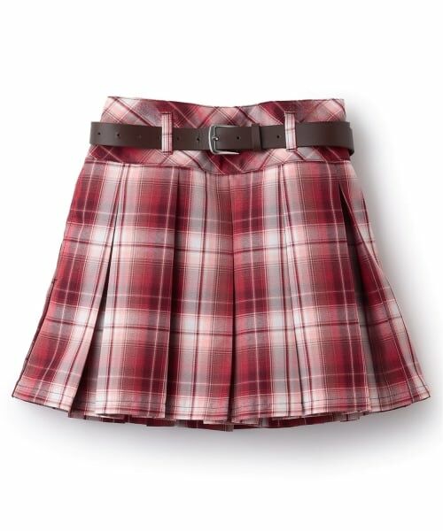 Lovetoxic / ラブトキシック ミニ・ひざ丈スカート | 【イージーケア】ベルトつきチェックプリーツスカート | 詳細7