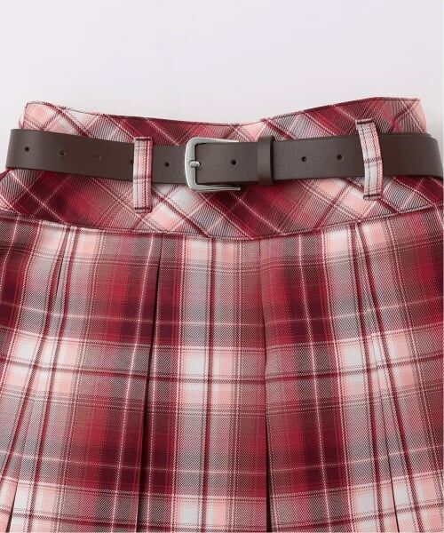 Lovetoxic / ラブトキシック ミニ・ひざ丈スカート | 【イージーケア】ベルトつきチェックプリーツスカート | 詳細9