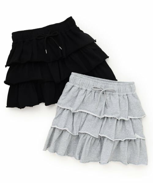 Lovetoxic / ラブトキシック ミニ・ひざ丈スカート | 【綿100%】【セット可】カットティアードミニスカート | 詳細1