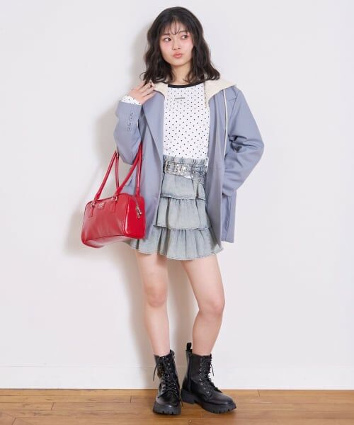 Lovetoxic / ラブトキシック ミニ・ひざ丈スカート | アソートティアードフリルスカート | 詳細1