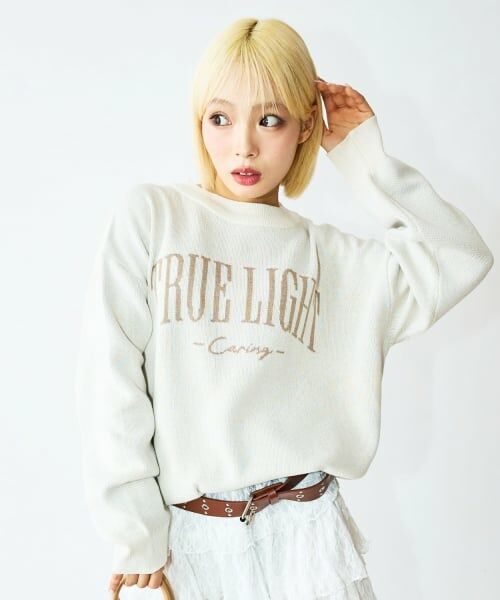 Lovetoxic / ラブトキシック ニット・セーター | 【GOODPRICE】カラバリニット（ピュアホワイト）