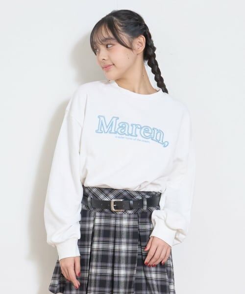 Lovetoxic / ラブトキシック スウェット | 【秒かわトップス】立体ロゴ刺しゅうベーシックトレーナー（オフ ホワイト）