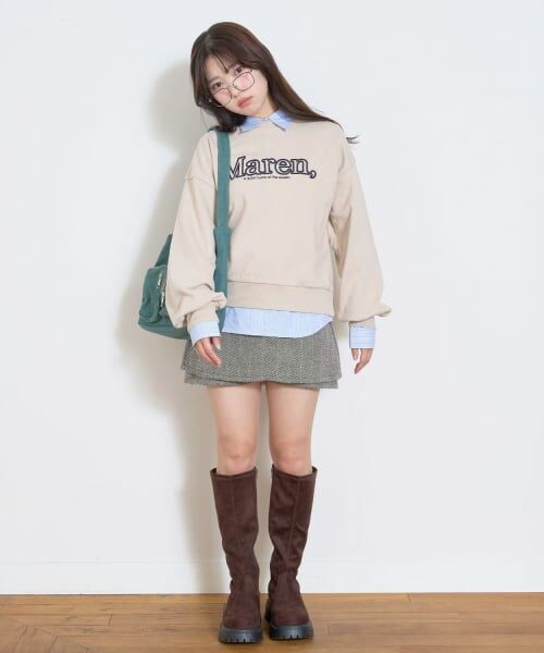 Lovetoxic / ラブトキシック スウェット | 【秒かわトップス】立体ロゴ刺しゅうベーシックトレーナー | 詳細7