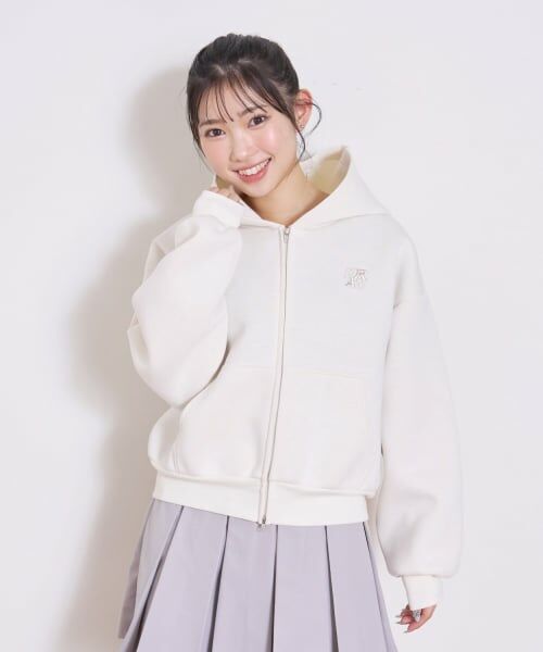 Lovetoxic / ラブトキシック パーカー | 【ふわカル/セット可】ダンボールZIPパーカ（アイボリー）