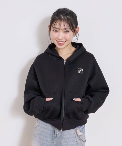 Lovetoxic / ラブトキシック パーカー | 【ふわカル/セット可】ダンボールZIPパーカ（黒）