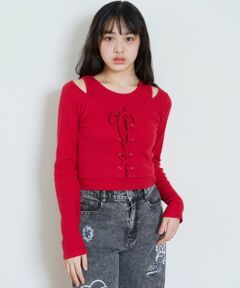 Lovetoxic / ラブトキシック Tシャツ | レースアップテレコ長袖シャツ