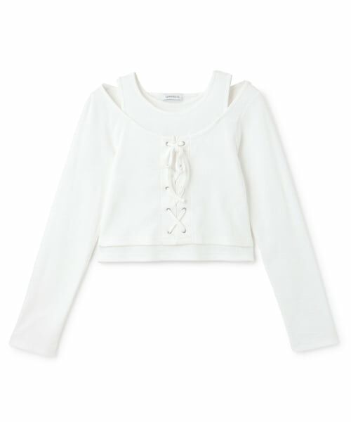 Lovetoxic / ラブトキシック Tシャツ | レースアップテレコ長袖シャツ | 詳細2