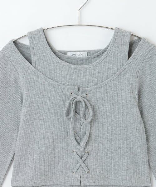Lovetoxic / ラブトキシック Tシャツ | レースアップテレコ長袖シャツ | 詳細7