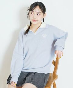 Lovetoxic / ラブトキシック ニット・セーター | 【アラエル】W衿スキッパーニット