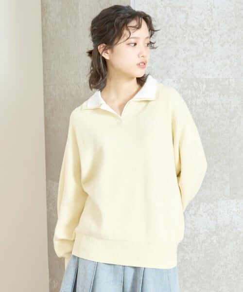 Lovetoxic / ラブトキシック ニット・セーター | 【アラエル】W衿スキッパーニット | 詳細1