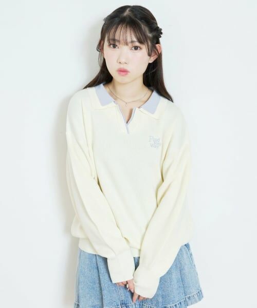 Lovetoxic / ラブトキシック ニット・セーター | 【アラエル】W衿スキッパーニット | 詳細4