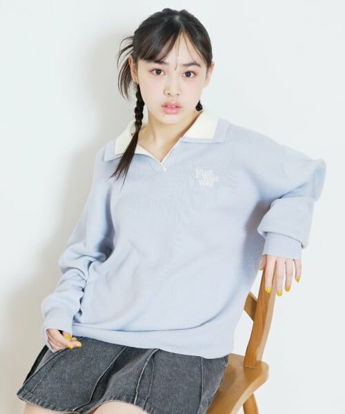 Lovetoxic / ラブトキシック ニット・セーター | 【アラエル】W衿スキッパーニット | 詳細5