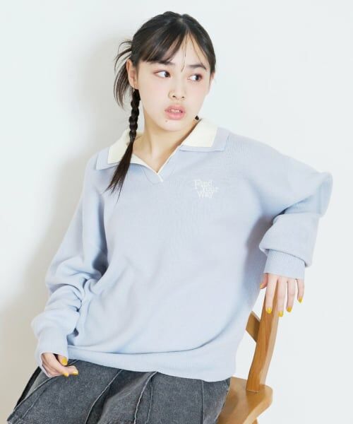 Lovetoxic / ラブトキシック ニット・セーター | 【アラエル】W衿スキッパーニット | 詳細6