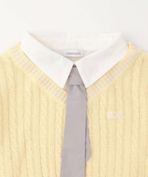 Lovetoxic / ラブトキシック ニット・セーター | 【アラエル】ネクタイつきレイヤードベスト | 詳細14