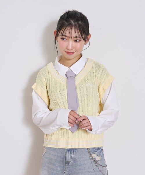 Lovetoxic / ラブトキシック ニット・セーター | 【アラエル】ネクタイつきレイヤードベスト | 詳細2