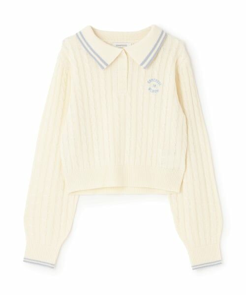 Lovetoxic / ラブトキシック ニット・セーター | 【洗える】ケーブル長袖ポロニット | 詳細10