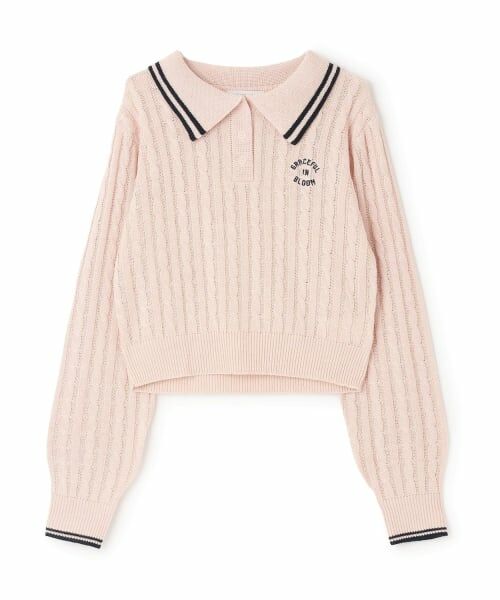 Lovetoxic / ラブトキシック ニット・セーター | 【洗える】ケーブル長袖ポロニット | 詳細12