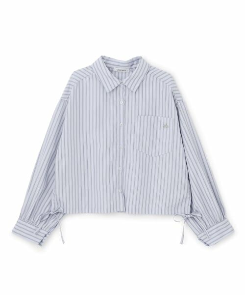 Lovetoxic / ラブトキシック シャツ・ブラウス | 短丈ドロストストライプシャツ | 詳細2