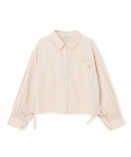 Lovetoxic / ラブトキシック シャツ・ブラウス | 短丈ドロストストライプシャツ | 詳細3