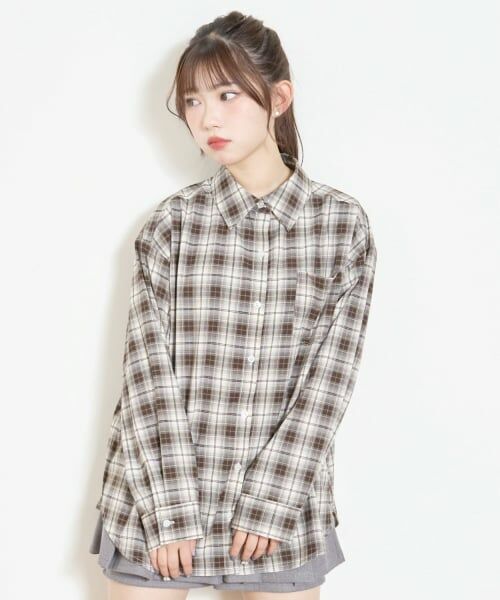 Lovetoxic / ラブトキシック シャツ・ブラウス | ルーズチェックシャツ | 詳細1